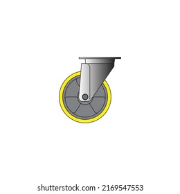 Caster Wheel - Icon Vector - Art Illustration