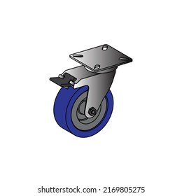 Caster Wheel Icon Vector Art Illustration