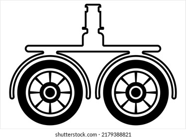 Caster Wheel Icon Vector Art Illustration