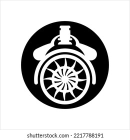 Caster Wheel Icon Vector Art Illustration