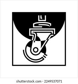 Caster Wheel Icon Vector Art Illustration