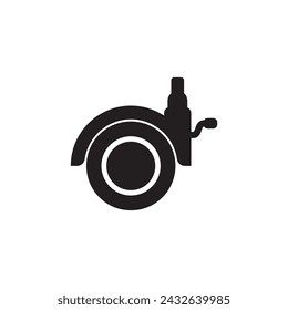 Caster Wheel Icon Vector Art Illustration