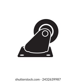 Caster Wheel Icon Vector Art Illustration
