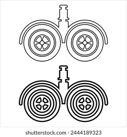 Caster Wheel Icon Vector Art Illustration