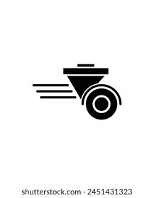 caster wheel icon, vector best flat icon.