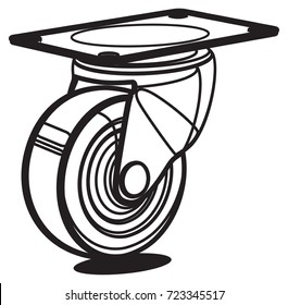 Caster Wheel Illustration