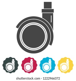 Caster Wheel Illustration EPS 10 File
