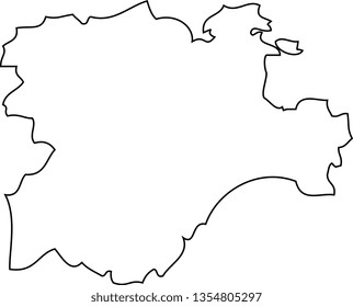 
Castile-Leon. Map region of Spain.