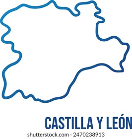 Castilla and León, Spain simplified map