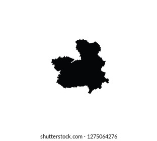 Castilla-La Mancha region outline map Spain 