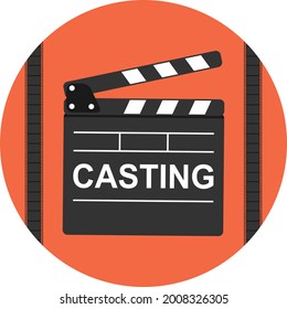 Casting, casting audition badge. Vector illustration. Vector.