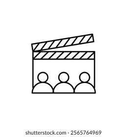 Casting call icon line art vector