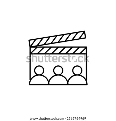 Casting call icon line art vector