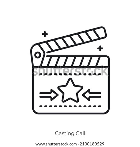 Casting Call icon. Outline style icon design isolated on white background