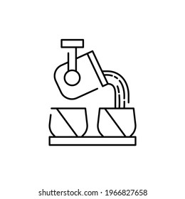 Casting detail сolor line icon. Pictogram for web page, mobile app, promo. UI UX GUI design element. Editable stroke.