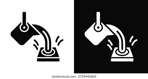 Estilo de fondo blanco y negro de icono de fundición