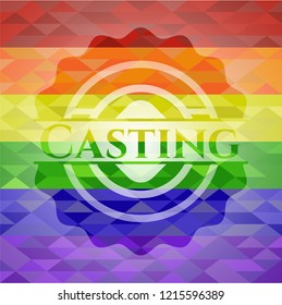 Casting lgbt colors emblem 