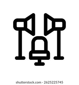 casting line icon. Clean and minimalist vector icon for websites, mobile apps, presentations, and logos. Fully scalable and customizable for any project.