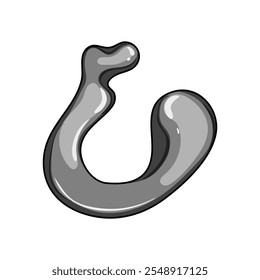 casting metal liquid shapes cartoon. mold sculpture, form curve, sphere wave casting metal liquid shapes sign. isolated symbol vector illustration