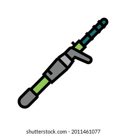 casting rods color icon vector. casting rods sign. isolated symbol illustration
