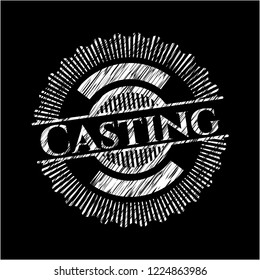 Casting written on a blackboard