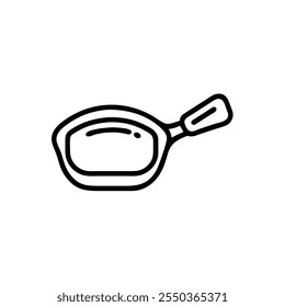 icône en fonte-poêle style illustration vectorielle