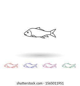 Castka bengal carp multi color icon. Simple thin line, outline vector of fish icons for ui and ux, website or mobile application