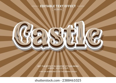 Castle 3D editable text effect template