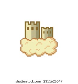 Schloss über den Wolken, Pixelkunst