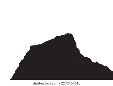 Castle Afyon silhouette vector illustration. A castle in Turkey.