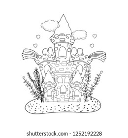 castle for aquarium decoration undersea