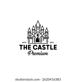 El logotipo del icono de la arquitectura del castillo