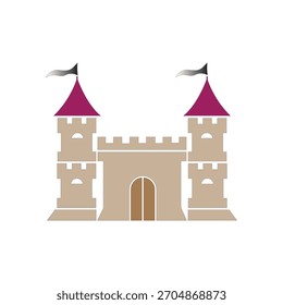 castle art vector template design elegant