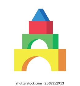 castle baby toy isolated icon