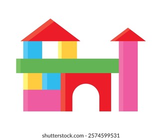 castle baby toy isolated icon