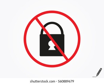 Castle ban, icon, vector illustration eps10