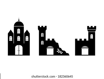 Castle black icons  