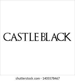 Castle black typography vector illustration