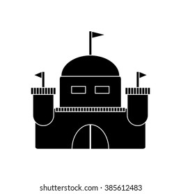Castle  - black vector icon