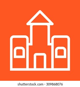 Castle, bouncy, jumping icon vector image.Can also be used for toy and games. Suitable for mobile apps, web apps and print media.
