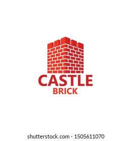 Castle Brick Logo Template Design