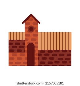 icono del lugar de la ciudad de los ladrillos del castillo