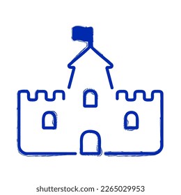 castle brush on white background, vector illustration.