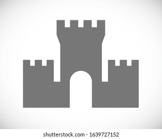castle building - concept logo icon