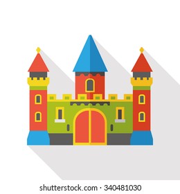 castle building flat icon
