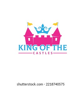 a castle building logo illustration