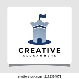 Castle Building Logo Template Design Inspiration