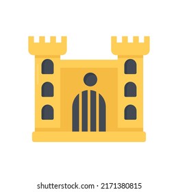 Castle Building vector flat icon for web isolated on white background EPS 10 file