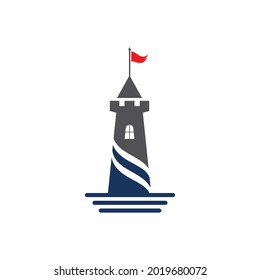 Castle building vector illustration icon Template design
