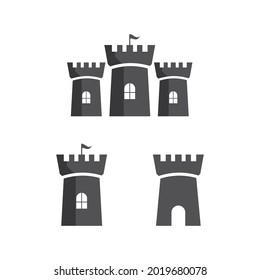 Schlossbau, Vektorgrafik-Symbol Vorlage Design